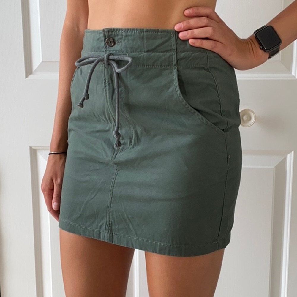 Soft khaki mini skirt